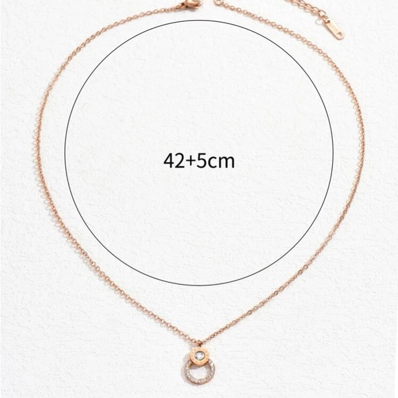 💟 SALE $10 💟 NWT Rose Gold Necklace!!! Stainless Steel !!! - Picture 6 of 8
